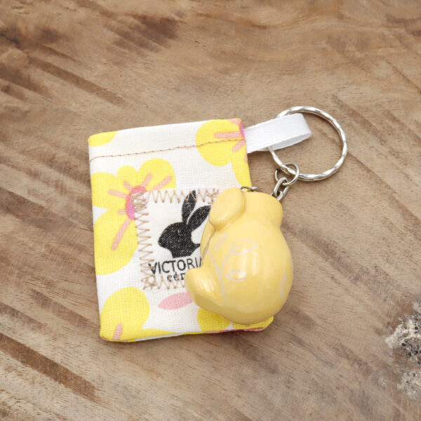 Porte-clés Bunny jaune Victoria Céramique