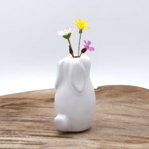 Vase en forme de lapin blanc en grès Victoria Céramique