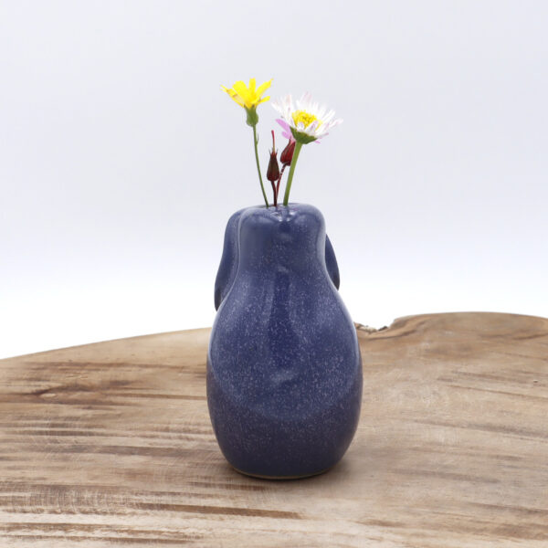 Vase en forme de lapin bleu en grès Victoria Céramique