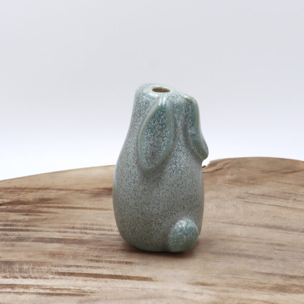 Vase en forme de lapin vert en grès Victoria Céramique