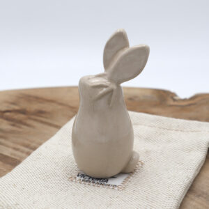 Lapin en céramique décoratif beige Victoria Céramique