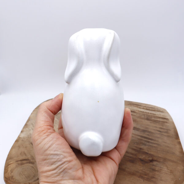 Vase en grès blanc en forme de lapin Victoria Céramique