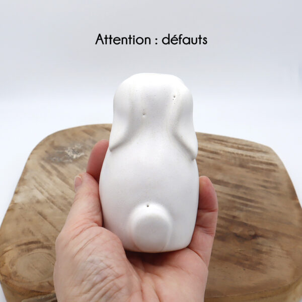 Vase Bunny en grès blanc - Défauts #videatelier1bis